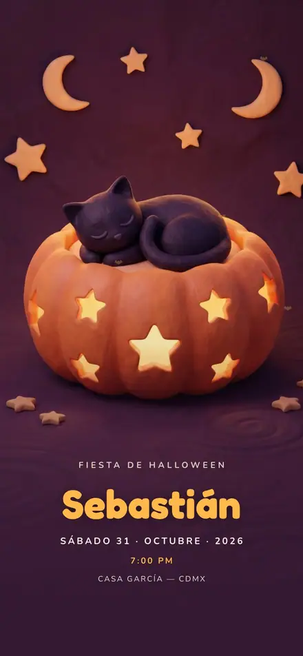 Gato en Calabaza