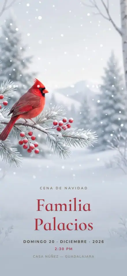 Cardenal en la Nieve
