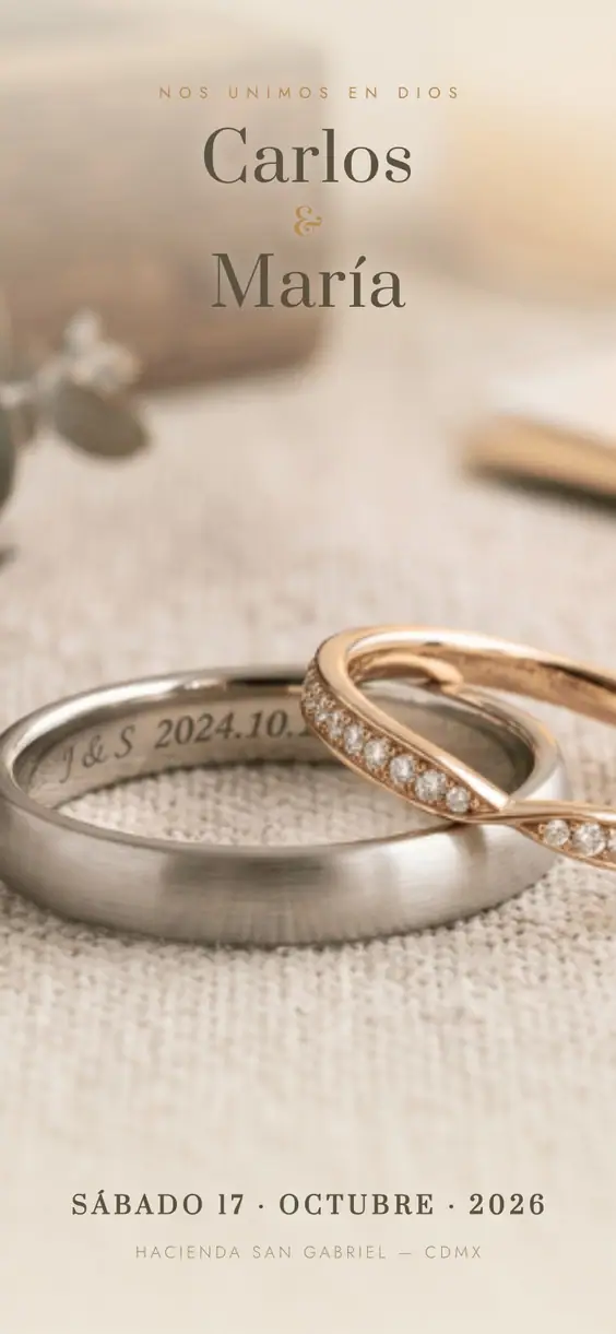 Anillos en Satén