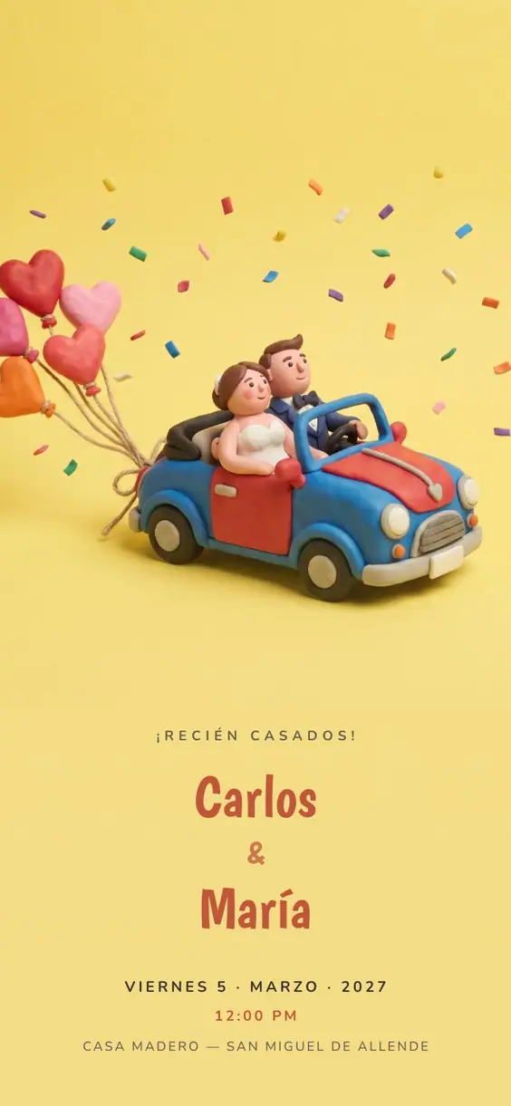 ¡Recién Casados! en Auto